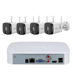 Dahua - 4 Kanal NVR + 4 x 5 MP WLAN Kameras mit Farbnachtsicht