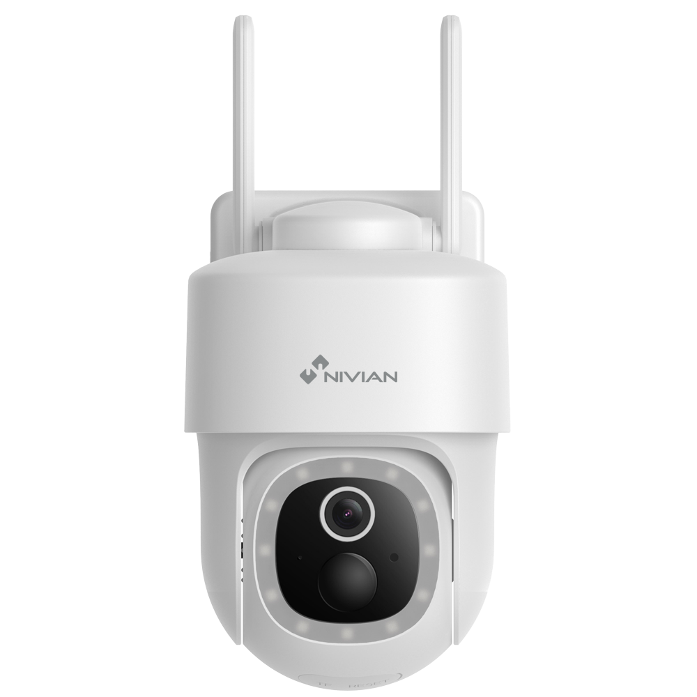 Nivian - NVS-IPC-08S-BATSOLAR-L 4MP WLAN PT Akku-Außenkamera mit Solarpanel, Bewegungserkennung, Tuya kompatibel – Bild 3