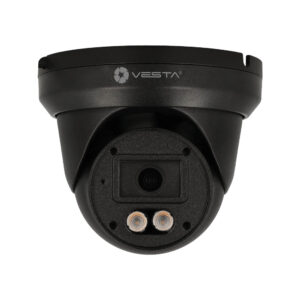 VESTA-IPC-T24-L-B 4MP 2,8mm PoE Turret-Kamera, Flutlicht, Mikrofon (schwarz)