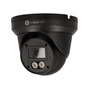 VESTA-IPC-T24-L-B 4MP 2,8mm PoE Turret-Kamera, Flutlicht, Mikrofon (schwarz)