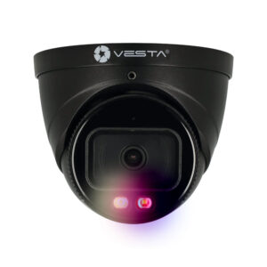 VESTA-IPC-T35-AS-PV-B 5MP 2,8mm PoE Turret-Kamera, Flutlicht, Gesichtserkennung, Personenzählung, Sirene (schwarz)