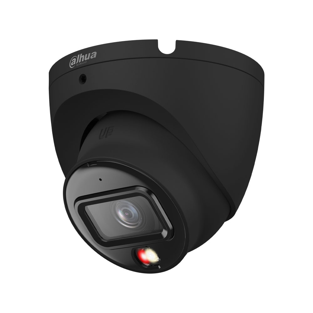 Dahua - 6MP WizSense 2,8mm Dome PoE IP-Kamera schwarz, Smart Dual Light, Personenerkennung und Mikrofon DH-IPC-HDW1639TP-A-IL-0280B-S6-Black – Bild 2