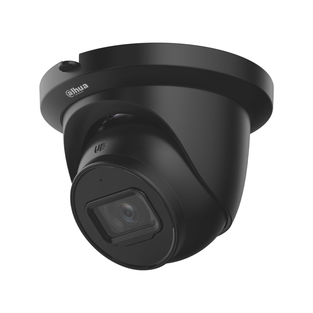 Dahua - 4MP WizSense 2,8mm Eyeball-Dome PoE IP-Kamera schwarz, Personen-/Fahrzeugerkennung, IR-Nachtsicht und Mikrofon DH-IPC-HDW2441TMP-S-0280B-BLACK – Bild 2