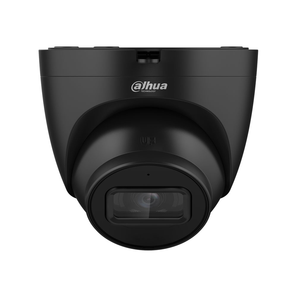 Dahua - 4MP WizSense 2,8mm Turret-Dome PoE IP-Kamera schwarz, Personen- und Fahrzeugerkennung, Mikrofon DH-IPC-HDW2441TP-S-0280B-BLACK – Bild 2