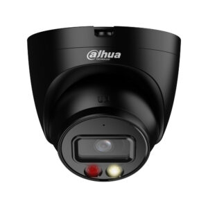 Dahua - 4MP WizSense 2,8mm Turret-Dome PoE IP-Kamera schwarz, Smart Dual Light, Personen- und Fahrzeugerkennung DH-IPC-HDW2449TP-S-IL-0280B-BLACK