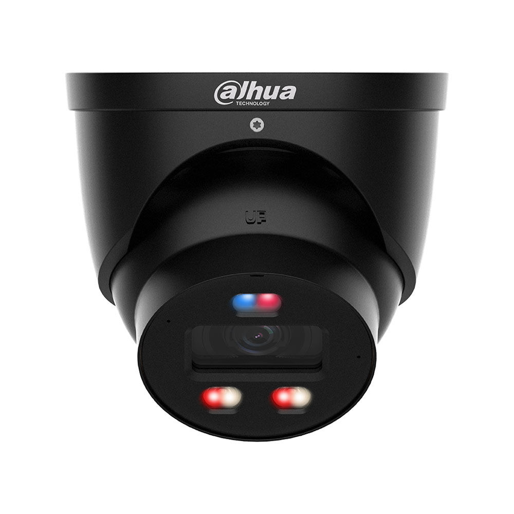 DH-IPC-HDW3449HP-AS-PV-0280B-PRO-BLACK – 4MP WizColor 2,8mm Turret PoE IP-Kamera schwarz, TiOC aktive Abschreckung, Personen-/Fahrzeugerkennung und Mikrofon DH-IPC-HDW3449HP-AS-PV-0280B-PRO-Black