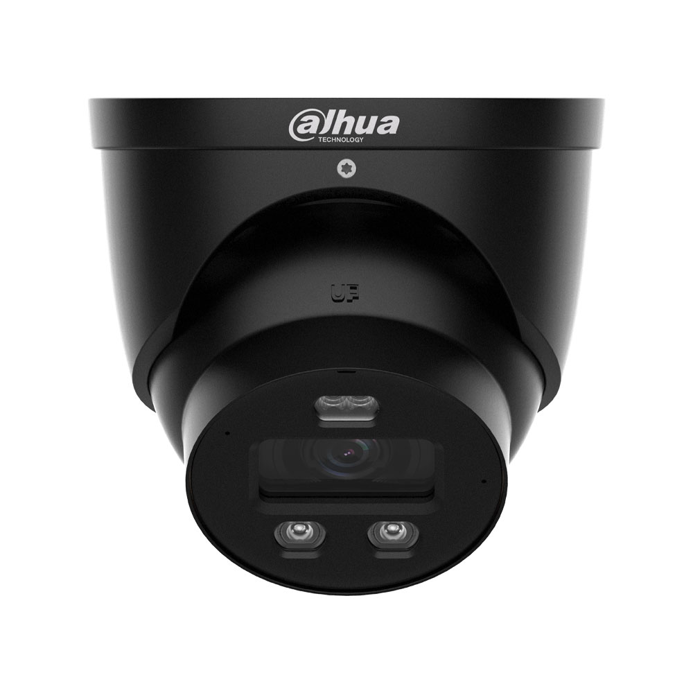 Dahua - 4MP WizColor 2,8mm Turret PoE IP-Kamera schwarz, TiOC aktive Abschreckung, Personen-/Fahrzeugerkennung und Mikrofon DH-IPC-HDW3449HP-AS-PV-0280B-PRO-Black – Bild 2