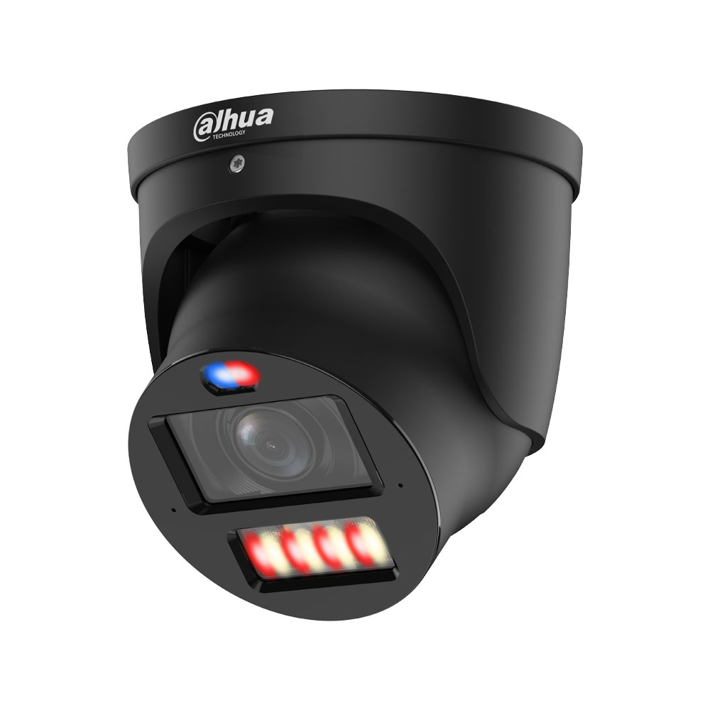 Dahua - 8MP WizSense TiOC 2,7-12mm Motorzoom Turret PoE IP-Kamera schwarz, TiOC-Alarm, KI-Perimeterschutz und Zweiwegeaudio DH-IPC-HDW3849HP-ZAS-PV-2712-PRO-Black – Bild 2