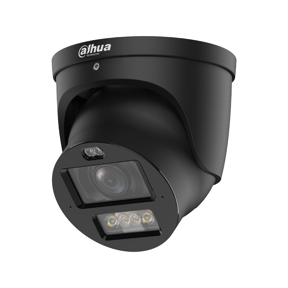 Dahua - 8MP WizSense TiOC 2,7-12mm Motorzoom Turret PoE IP-Kamera schwarz, TiOC-Alarm, KI-Perimeterschutz und Zweiwegeaudio DH-IPC-HDW3849HP-ZAS-PV-2712-PRO-Black – Bild 3