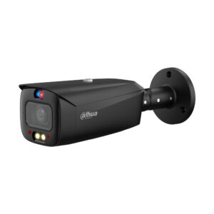 Dahua - 4MP WizSense 2,7-13,5mm Motorzoom Bullet PoE IP-Kamera schwarz, Smart Dual Light, Personenerkennung und Mikrofon DH-IPC-HFW3449T1-ZAS-PV-27135-S5-B