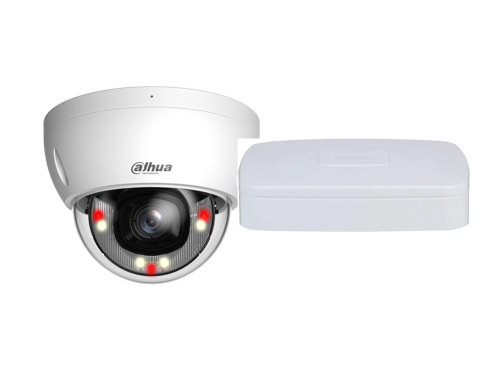 Dahua Set DHI-NVR2108-4KS3 und WizSense Dome-Kamera (vandalsicher, IK10)