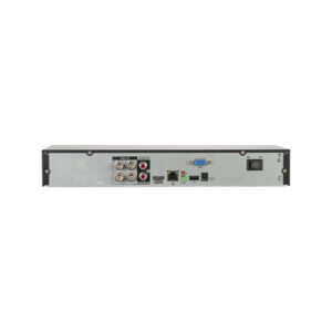 Dahua XVR5104H-I3 Rückseite mit 4 BNC-Eingängen, HDMI, VGA und RJ45