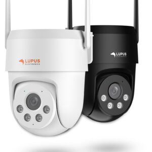LUPUS LE213 Alarmkamera in Schwarz neben der weißen Ausführung