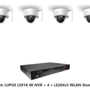 LUPUS Set LE918 4K NVR mit 4 x LE204v3