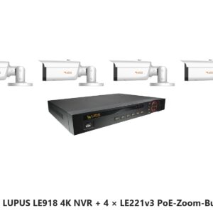 LUPUS Set LE918 4K NVR mit 4 x LE221v3
