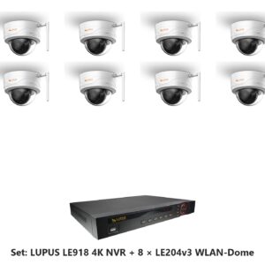 LUPUS Set LE918 4K NVR mit 8 x LE204v3