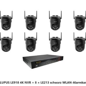 LUPUS Set LE918 4K NVR mit 8 x LE213 schwarz