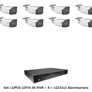 LUPUS Set LE918 4K NVR mit 8 x LE232v2